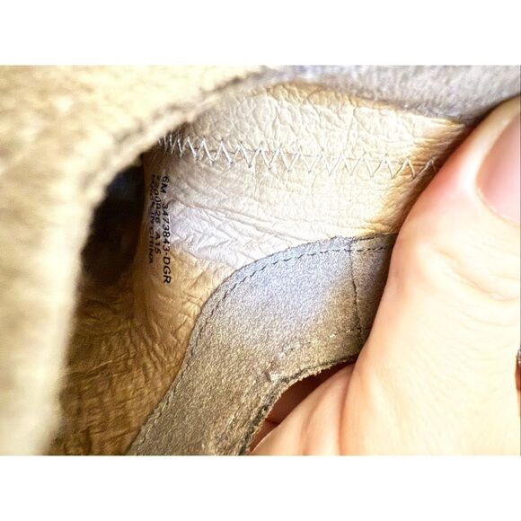 Frye Womens Gray Suede Stacked Block Heel Margaret Shootie Mary Jane Boots Size - Picture 13 of 13